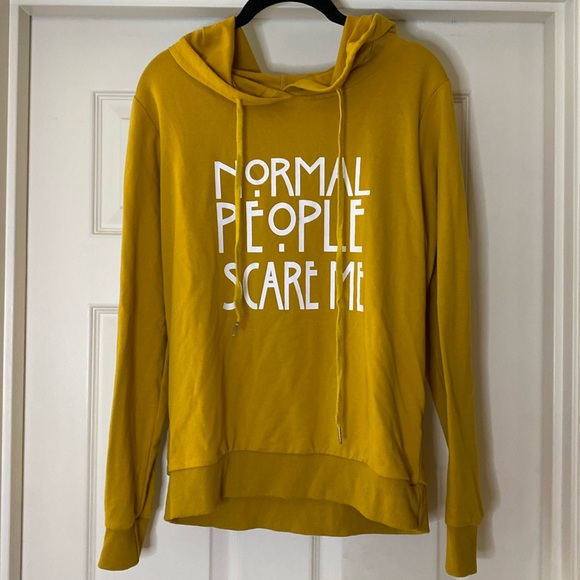 “Normal people scare me” lightweight hoodie - Picture 1 of 3